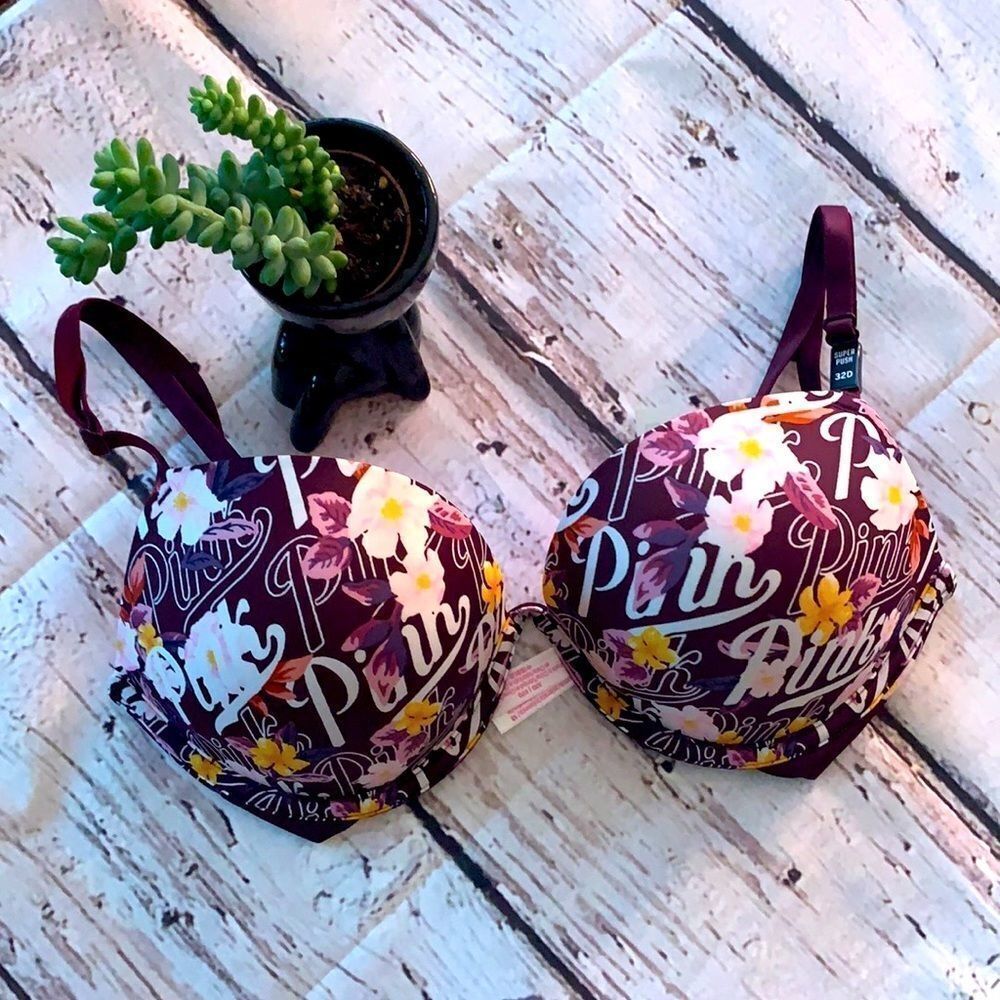 Pink Victoria’s Secret Super Push Up Bra